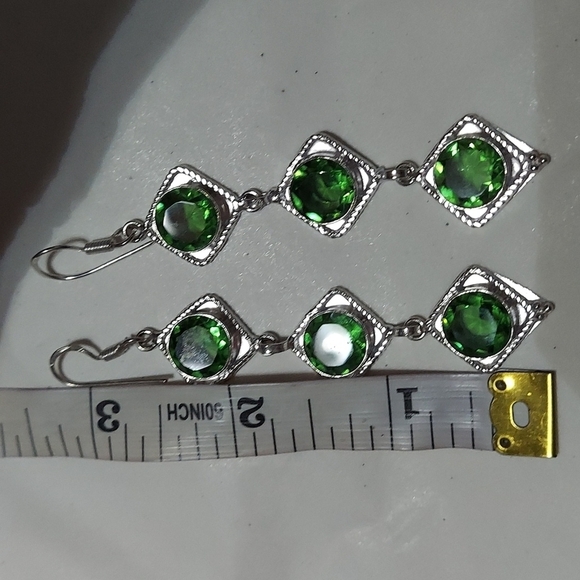 PERIDOT Sterling Silver Earrings - Picture 5 of 7